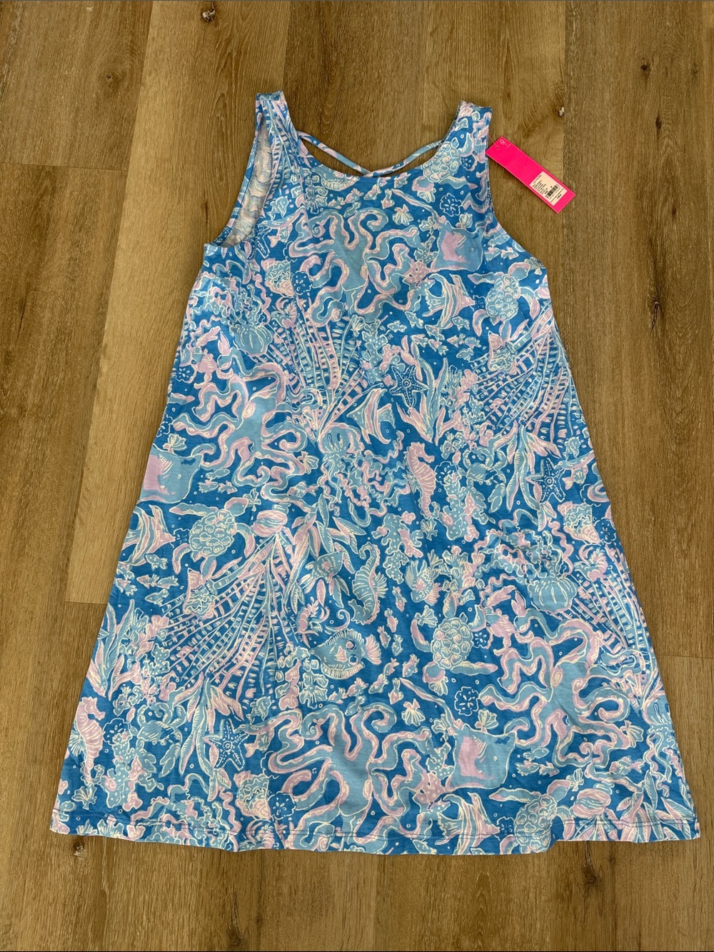 Lilly Pulitzer Blue & Pink Tropical Print Sundress
